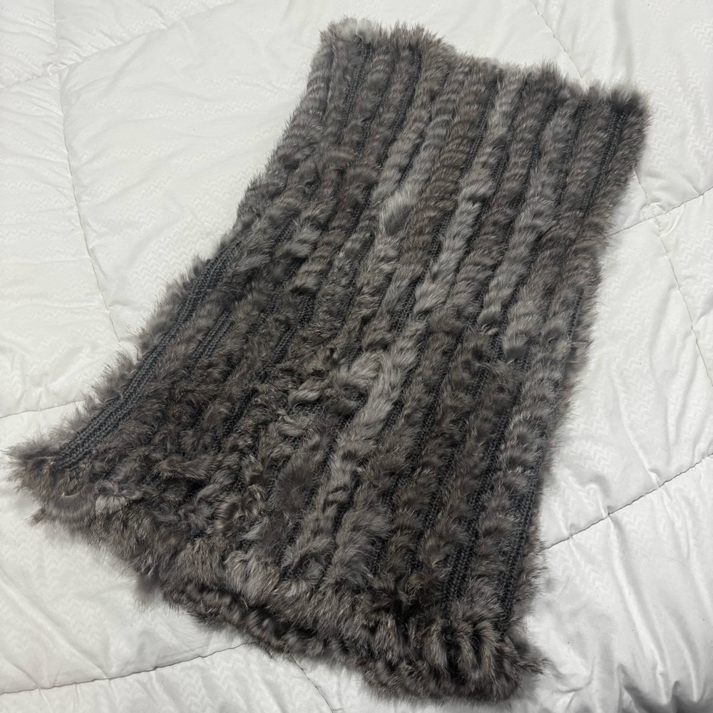 Real Rabbit Fur Scarf - Picture 5 of 8
